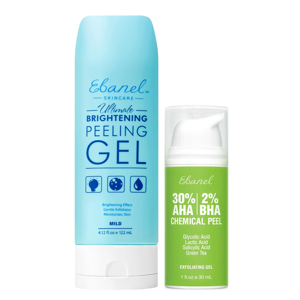 Ebanel Bundle of Gentle Exfoliating Face Scrub Peeling Gel and 30% AHA 2% BHA Chemical Peel Exfoliant Gel - FENGGESTORE20