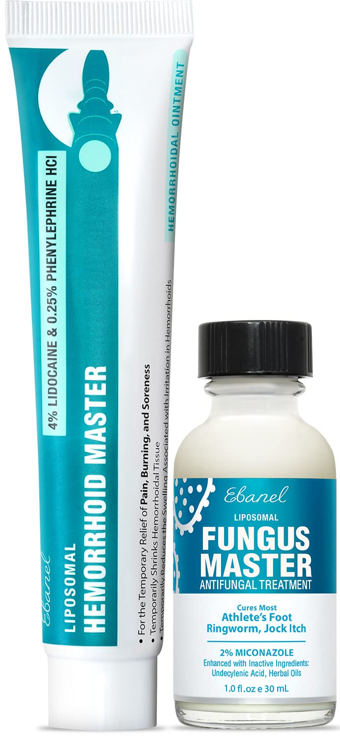 Ebanel Bundle of Hemorrhoid Master, and Foot Fungus Treatment 1 Oz - FENGGESTORE20