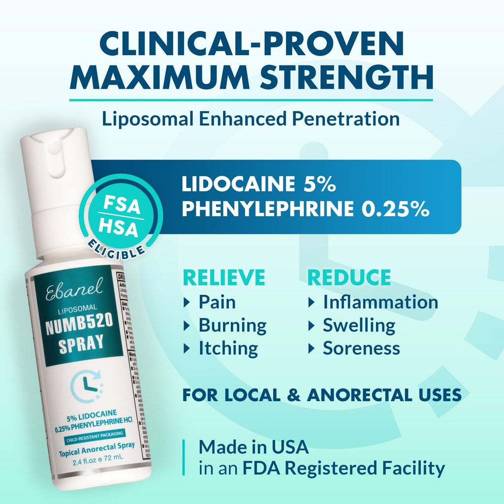 Ebanel Bundle of Lidocaine Numbing Cream, and Numbing Spray - FENGGESTORE20
