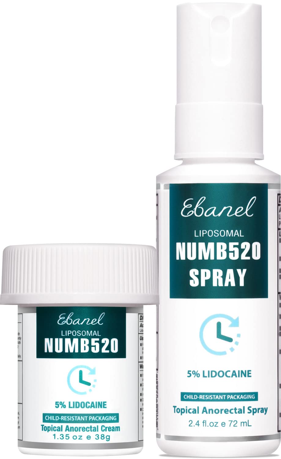 Ebanel Bundle of Lidocaine Numbing Cream, and Numbing Spray - FENGGESTORE20