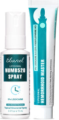 Ebanel Bundle of Lidocaine Numbing Spray, and Hemorrhoid Master - FENGGESTORE20