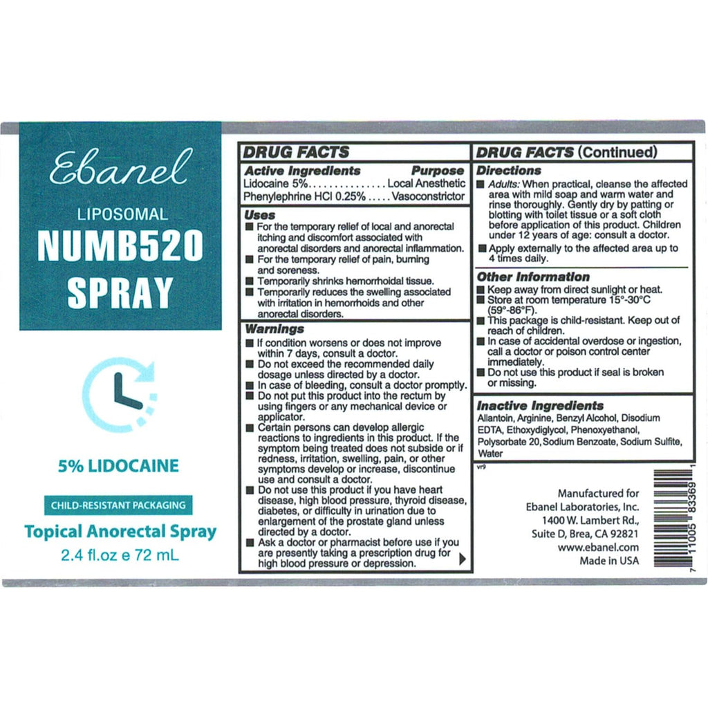 Ebanel Bundle of Lidocaine Numbing Spray, and Hemorrhoid Master - FENGGESTORE20