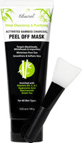 Ebanel Charcoal Peel Off Face Mask Applicator Set, Deep Pore Cleansing Minimizer Blackhead Remover with Niacinamide, Hyaluronic Acid, Vitamin C, Green Tea, Deep Cleanse Black Masks Peel Off Gel Mask - FENGGESTORE20