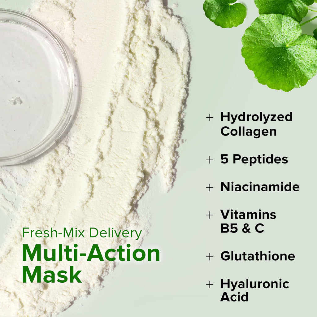 Ebanel Collagen Peptides Wash-Off Face Mask Set, 8 Pack Instant Skin Tightening and Lifting Masks, Brightening Face Mask with Niacinamide, Glutathione, Hyaluronic Acid, Vitamin C, Cica, B5, Albumen - FENGGESTORE20