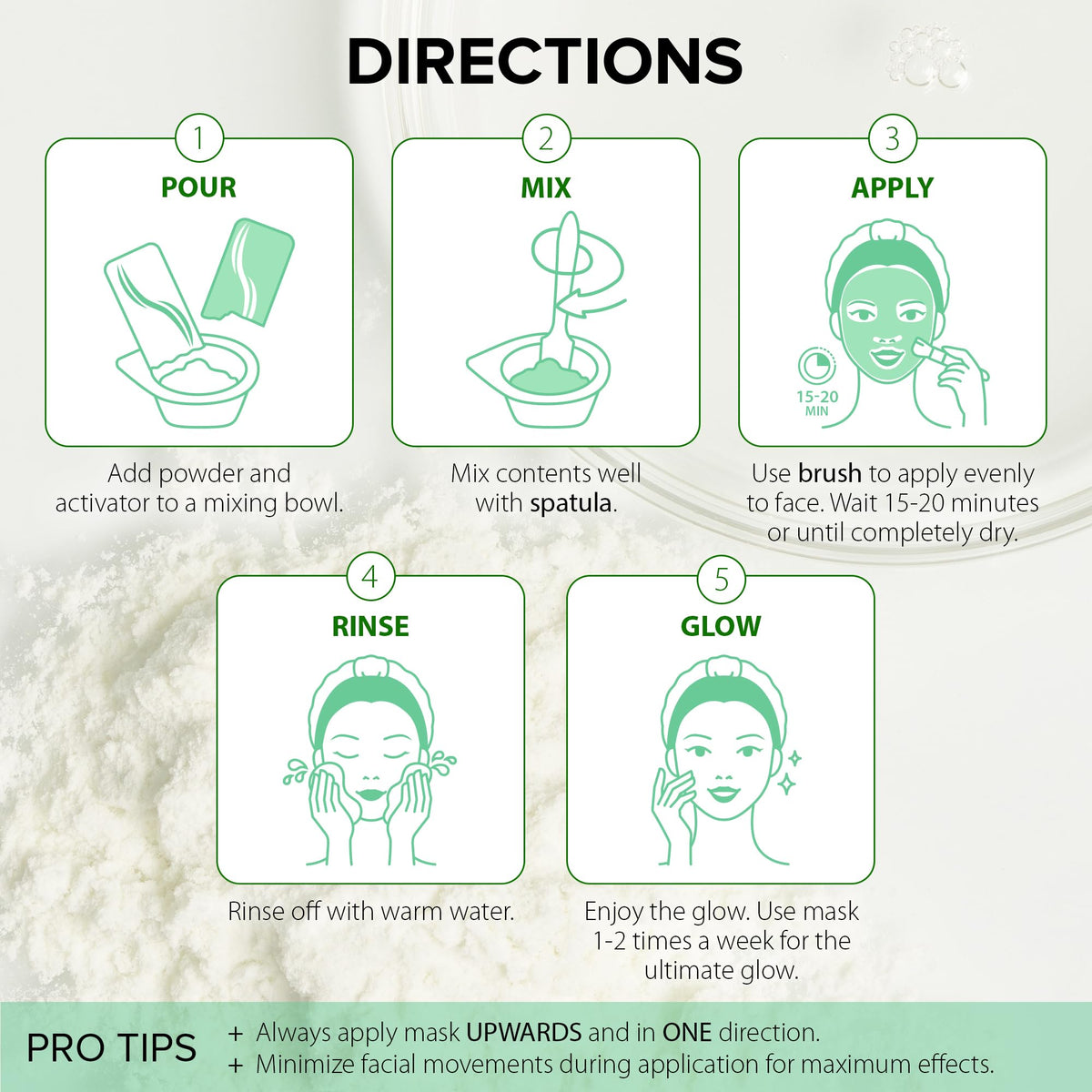 Ebanel Collagen Peptides Wash-Off Face Mask Set, 8 Pack Instant Skin Tightening and Lifting Masks, Brightening Face Mask with Niacinamide, Glutathione, Hyaluronic Acid, Vitamin C, Cica, B5, Albumen - FENGGESTORE20