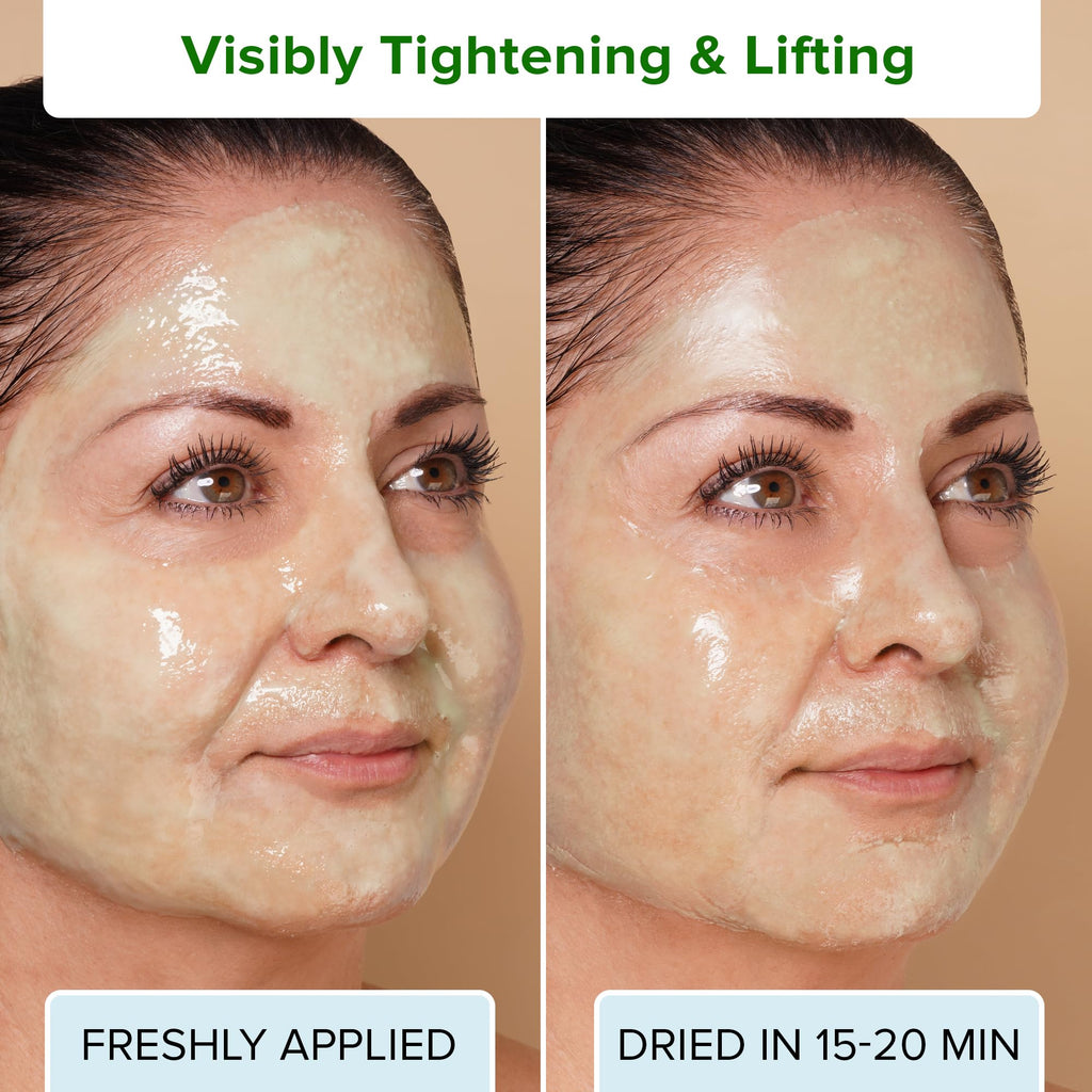 Ebanel Collagen Peptides Wash-Off Face Mask Set, 8 Pack Instant Skin Tightening and Lifting Masks, Brightening Face Mask with Niacinamide, Glutathione, Hyaluronic Acid, Vitamin C, Cica, B5, Albumen - FENGGESTORE20