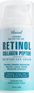 Ebanel Retinol Cream for Face 3.5 oz, Moisturizer with Collagen, Peptides, Ceramides, Hyaluronic Acid, Vitamin C & B5, Firming Anti Aging Face Cream for Wrinkles, Fine Lines, Dark Spots, Day & Night - FENGGESTORE20