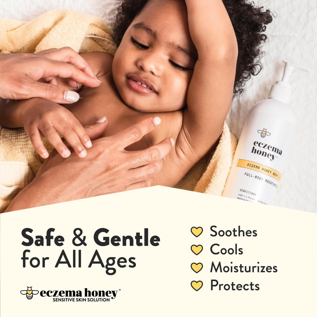 ECZEMA HONEY Oatmeal Body Lotion - Hand & Body Cream for Eczema Relief - Natural Dry Skin Repair (16 Oz) - FENGGESTORE20