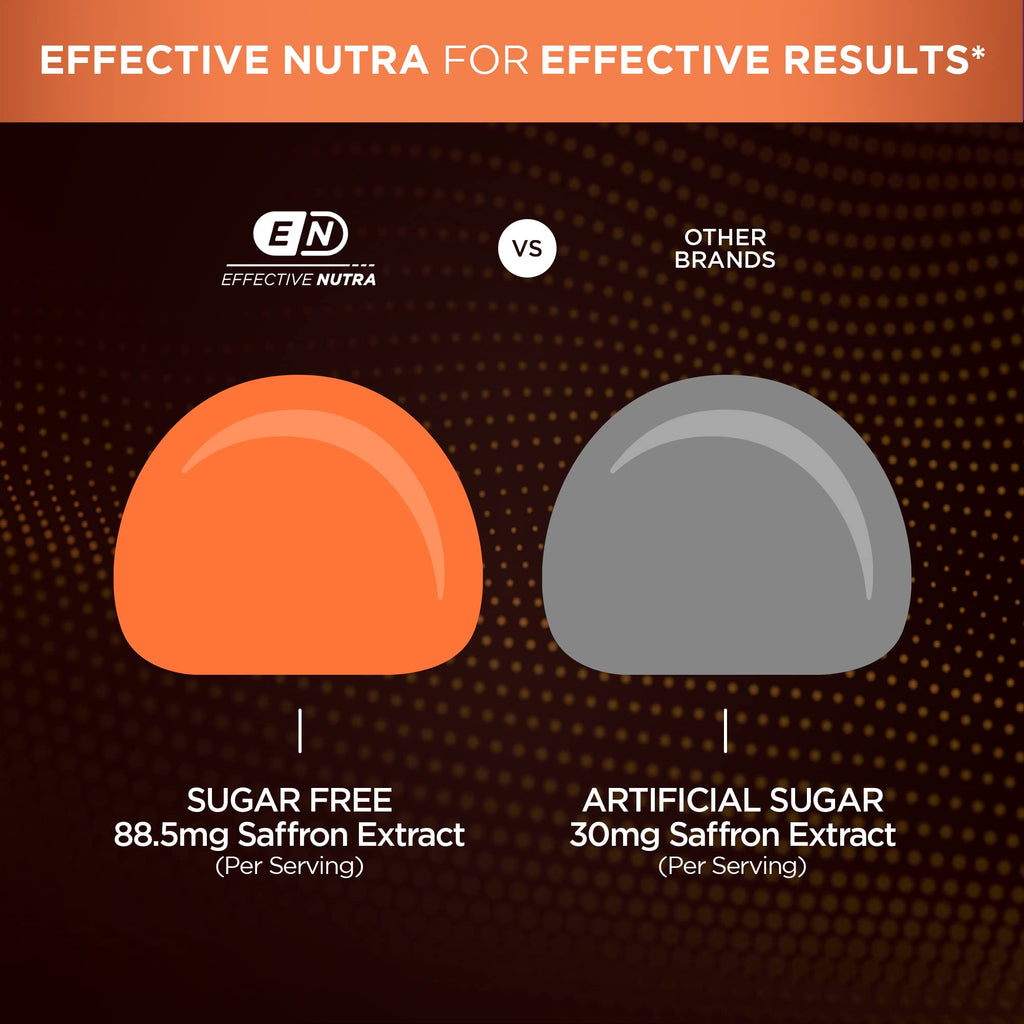 Effective Nutra Saffron Gummies for Adults 88.5mg - Mood Support & Stress Relief with GABA, Passion Flower - 5-in-1 Formula - Sugar-Free, Vegan, Non-GMO, Made in USA - 90 Count (45-Day Supply) - FENGGESTORE20