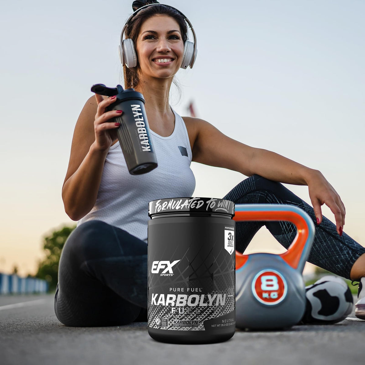 EFX Sports Karbolyn Fuel | Fast-Absorbing Carbohydrate Powder | Carb Load, Sustained Energy, Quick Recovery | Stimulant Free | 20 Servings (Neutral) - FENGGESTORE20