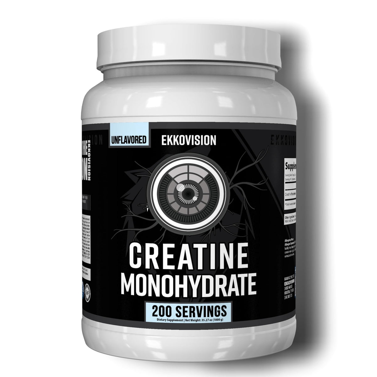 Ekkovision Creatine Monohydrate Powder, Micronized, Unflavored, Pre Workout & Post Workout Supplement for Men and Women, Energy Support, Easy to Mix in Shakes - FENGGESTORE20