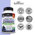 Elderberry Capsules with Zinc and Vitamin C for Adults - Immune Support Vitamins for Women and Men - Black Sambucus Elderberry Vitamin C and Zinc - FENGGESTORE20