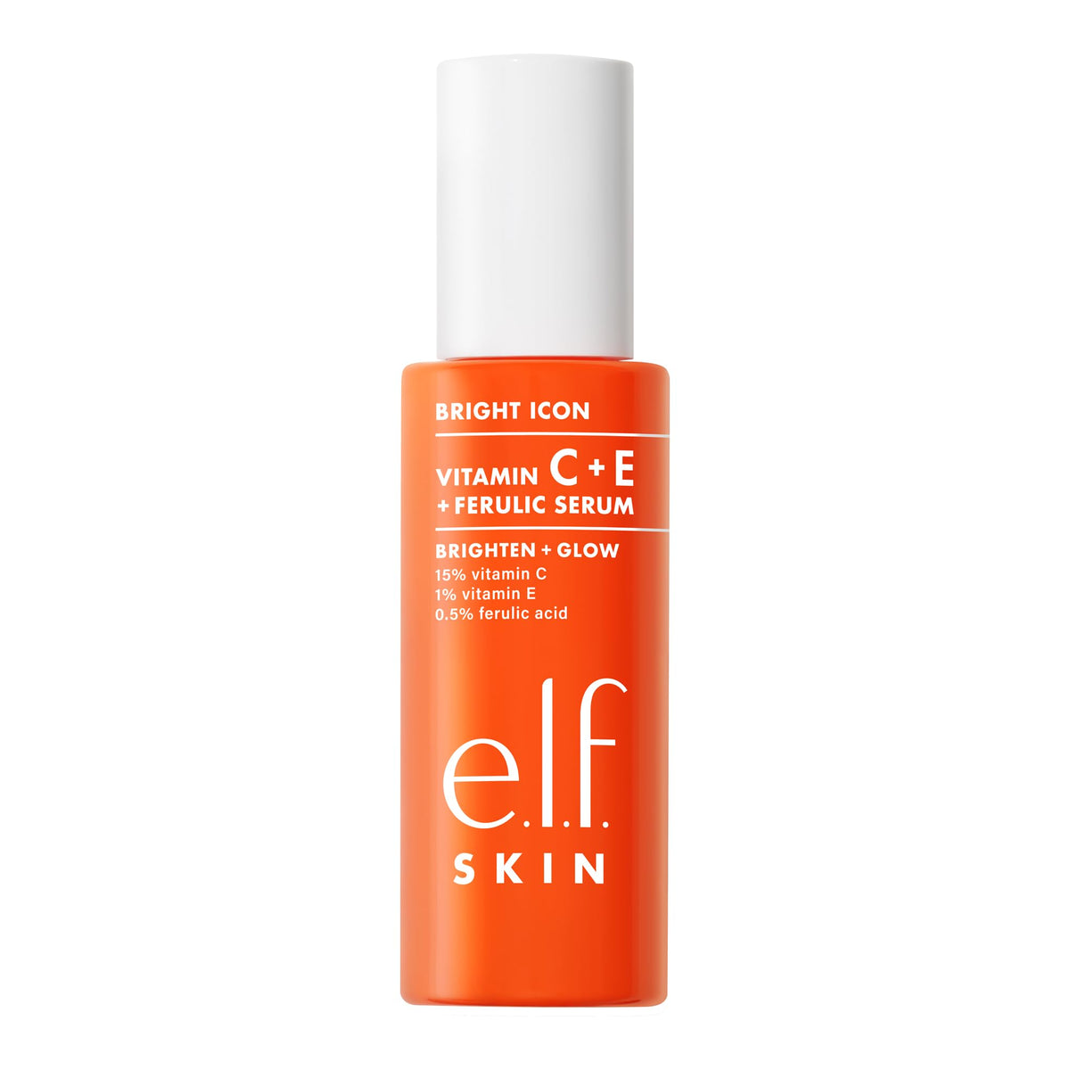 e.l.f. SKIN Bright Icon Vitamin C + E + Ferulic Serum, Brightening & Soothing Face Serum, Helps Even Skin Tone - FENGGESTORE20