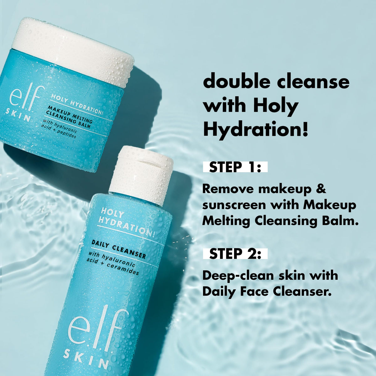 e.l.f. SKIN Holy Hydration! Daily Cleanser, Face Cleanser For Washing Away Excess Oil, Impurities & Makeup - FENGGESTORE20