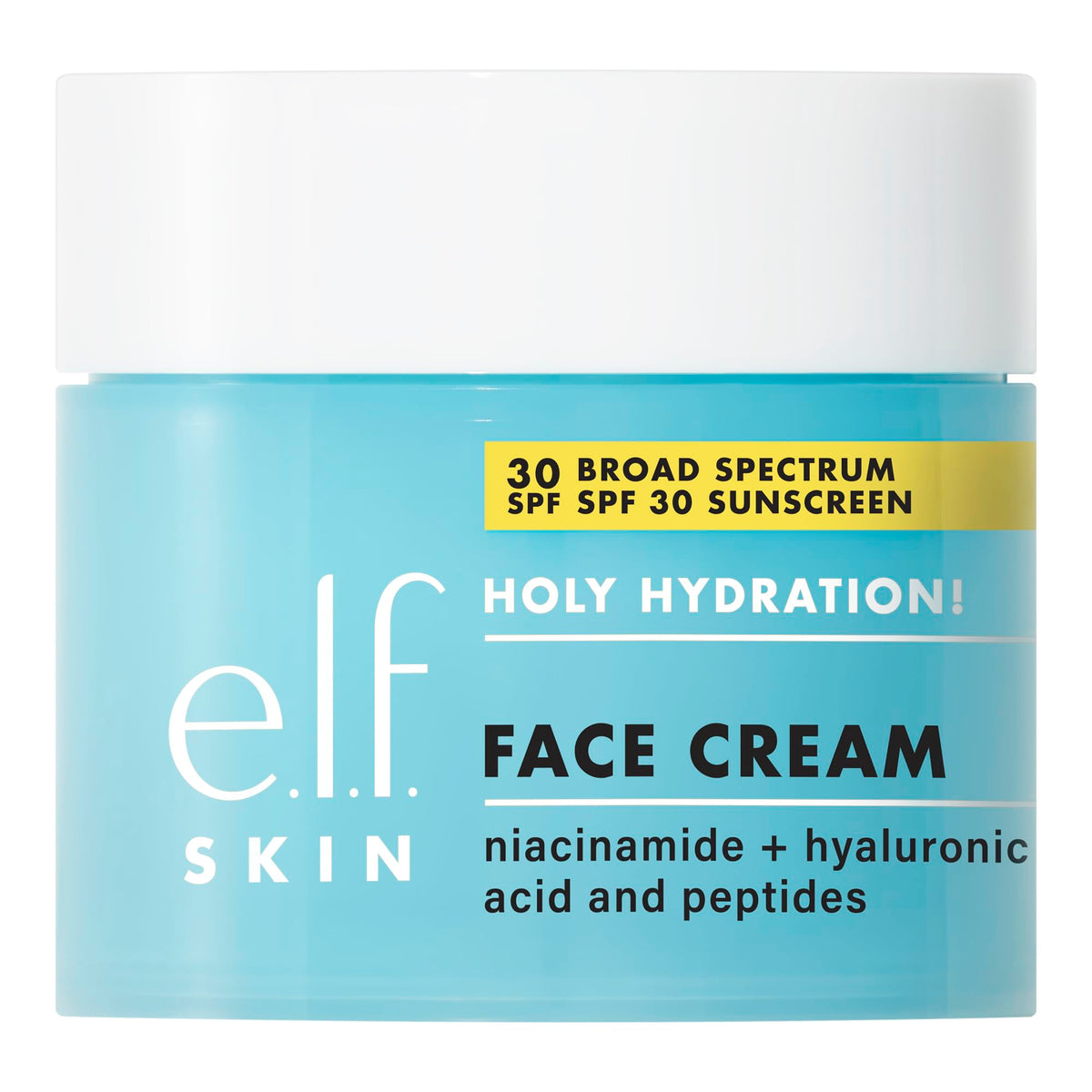 e.l.f. SKIN Holy Hydration! Face Cream - Broad Spectrum SPF 30 Sunscreen, Moisturizes & Softens Skin - FENGGESTORE20