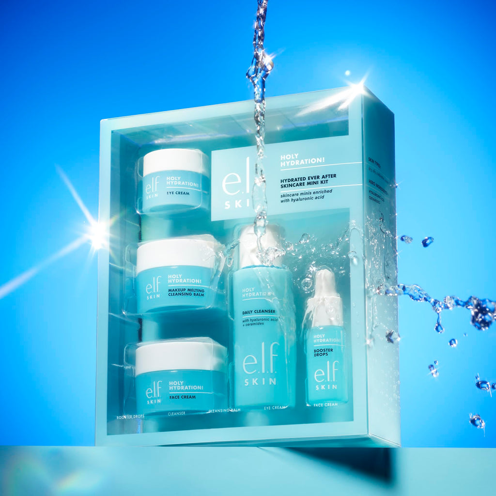 e.l.f. SKIN Holy Hydration! Hydrated Ever After Skincare Mini Kit, Cleanser, Makeup Remover, - FENGGESTORE20