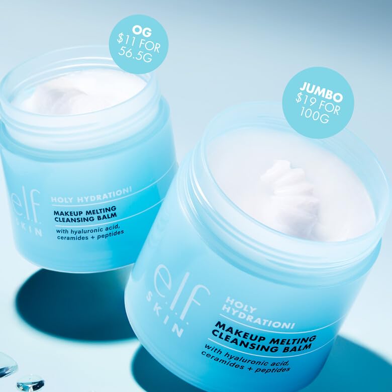 e.l.f. SKIN Holy Hydration! Makeup Melting Cleansing Balm, Face Cleanser & Makeup Remover - FENGGESTORE20