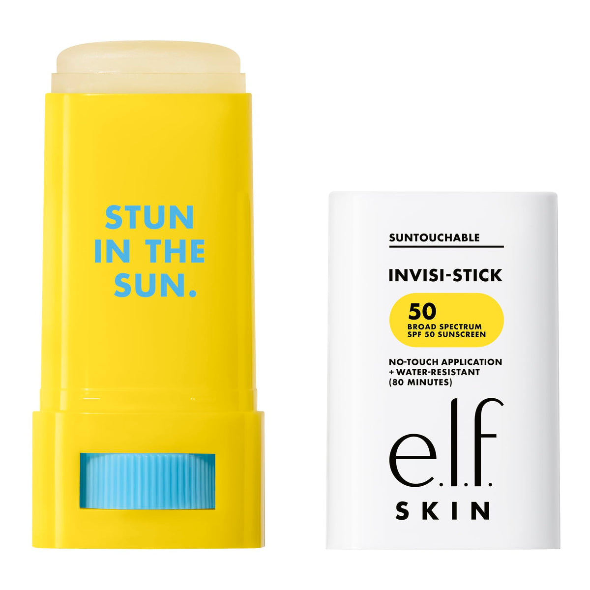e.l.f. SKIN Suntouchable Invisi-Stick SPF 50, Clear Sunscreen For A Natural Finish, Made With Moisturizing Sunflower Seed Oil, Vegan & Cruelty-Free - FENGGESTORE20