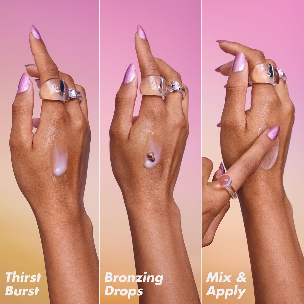 e.l.f. SKIN The Hottest Drops Duo, Holy Hydration! Thirst Burst & Bronzing Skincare Set, For A Dewy, Sun-Kissed Look, Vegan & Cruelty-Free - FENGGESTORE20