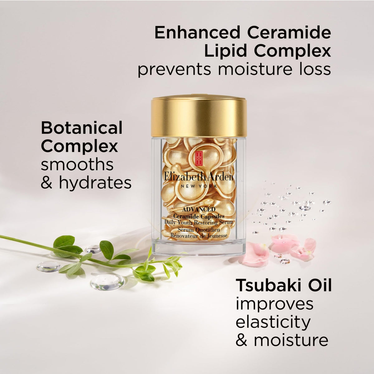 Elizabeth Arden Advanced Ceramide Face Serum Capsules, Anti-Aging Skincare, Fragrance-Free Hydrating Formula for Radiant, Firm Skin - FENGGESTORE20