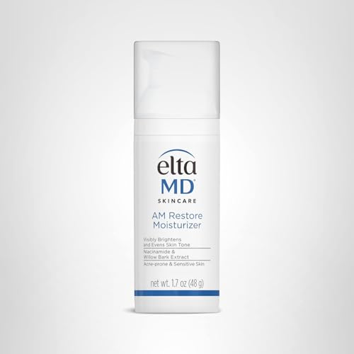 EltaMD AM Restore Face Moisturizer for Women and Men, Light Moisturizer Face Cream, Made with Niacinamide and Hyaluronic Acid, 1.7 oz Pump - FENGGESTORE20