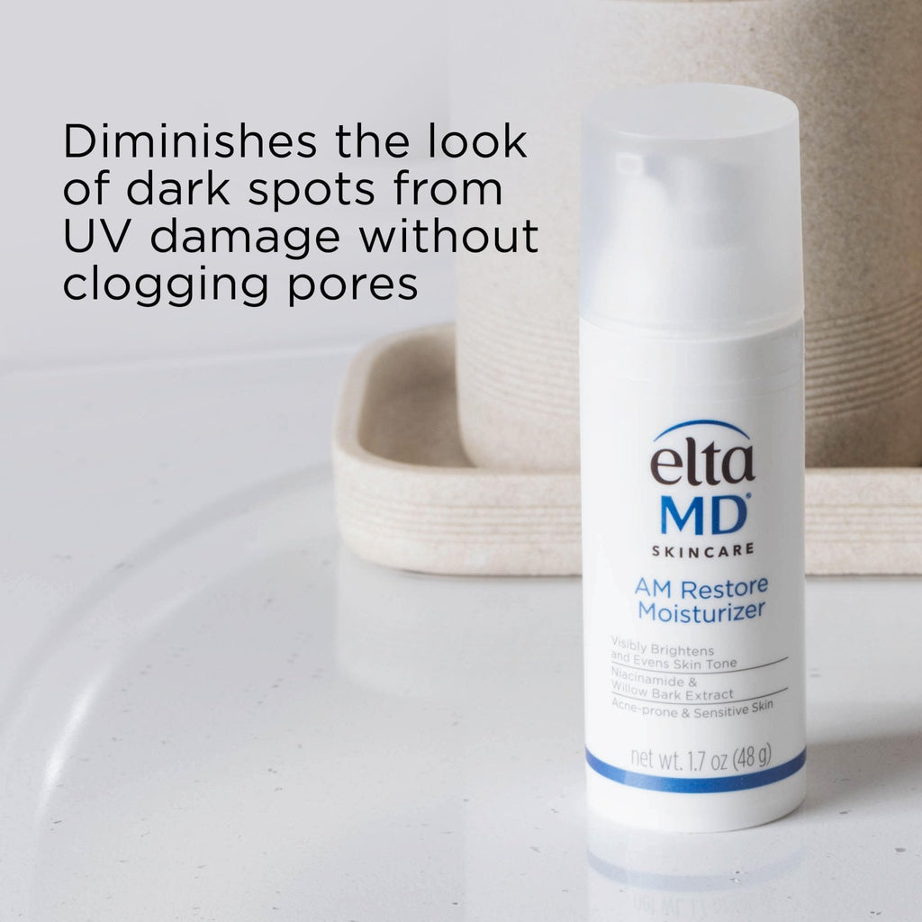 EltaMD AM Restore Face Moisturizer for Women and Men, Light Moisturizer Face Cream, Made with Niacinamide and Hyaluronic Acid, 1.7 oz Pump - FENGGESTORE20