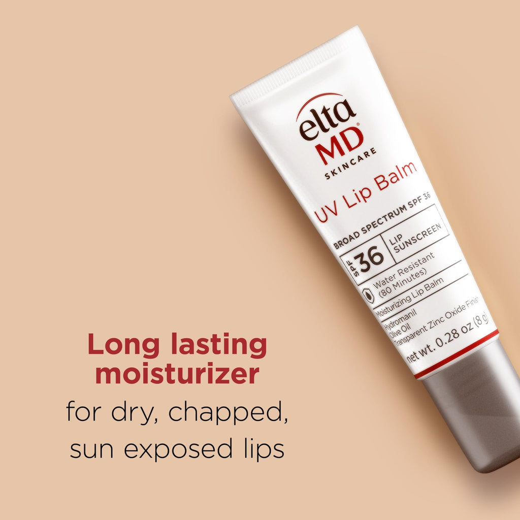 EltaMD UV Lip Balm SPF Sunscreen, Sunscreen Lip Balm with SPF 30+, Protects Dry Cracked Lips, Transparent Zinc Oxide, 0.28 Tube - FENGGESTORE20