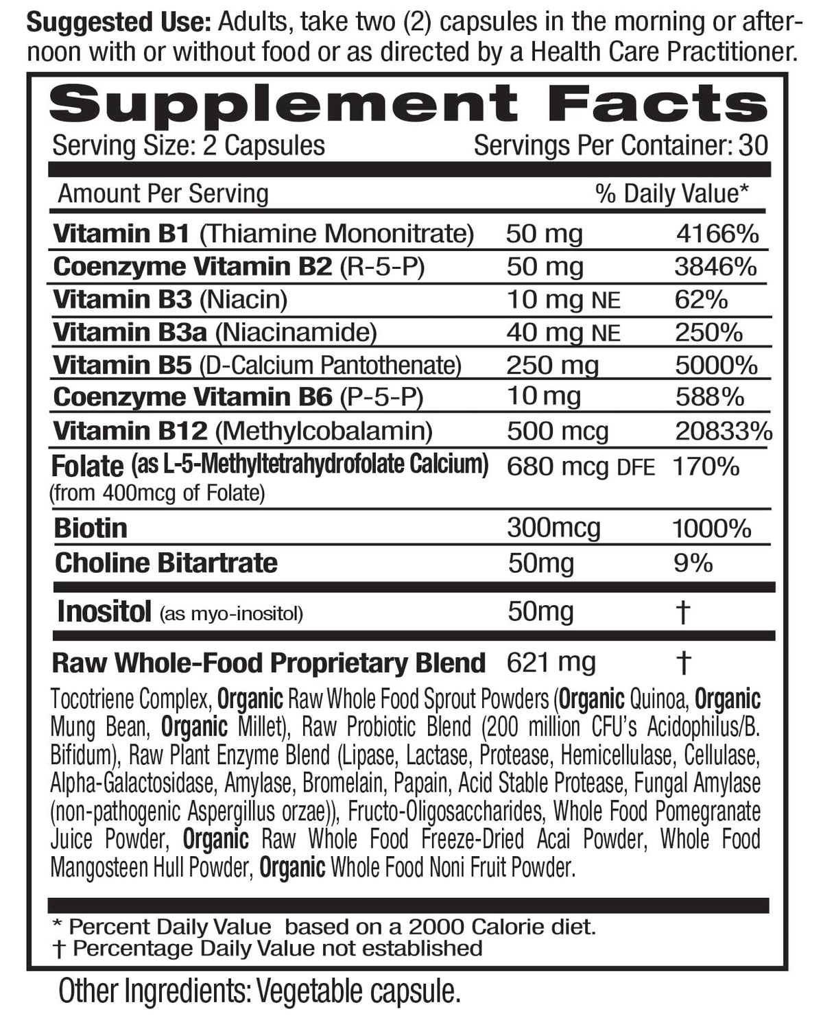 EMERALD LABS B-Healthy - Vegan Vitamin B Complex - Includes Methylated Folic Acid & Full Spectrum B Vitamins - Supports Immune, Brain & Heart Health - FENGGESTORE20