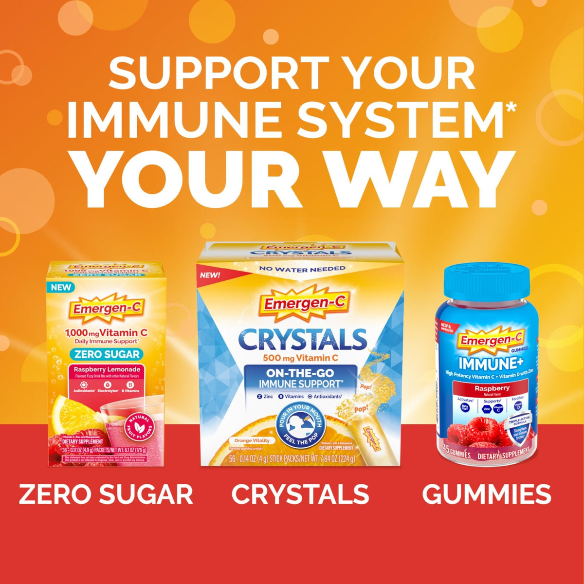 Emergen-C Citrus-Ginger Fizzy Drink Mix, Turmeric and Ginger, Immune Support, Natural Flavors - FENGGESTORE20