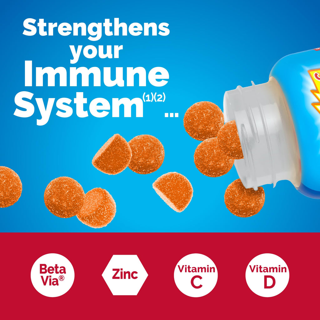 Emergen-C Immune+ Triple Action Immune Support Gummies, BetaVia (R), 1000mg Vitamin C, B Vitamins, Vitamin D and Antioxidants - FENGGESTORE20