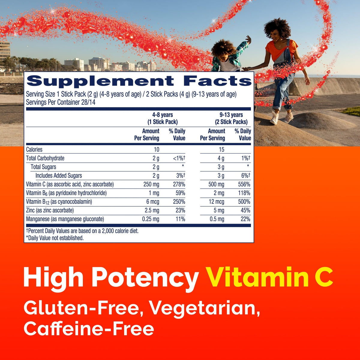 Emergen-C Kidz Crystals, On-the-Go Emergen-C Immune Support Supplement with Vitamin C, B Vitamins, Zinc and Manganese - FENGGESTORE20