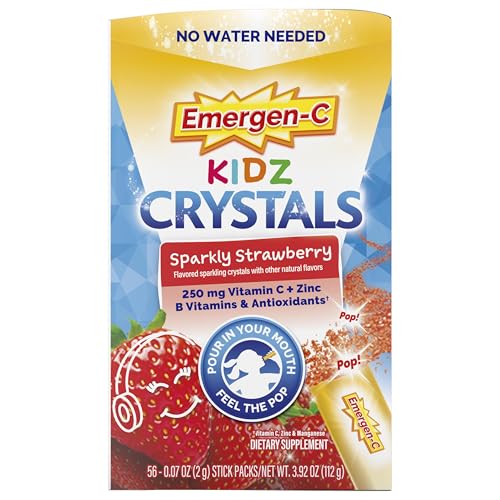 Emergen-C Kidz Crystals, On-the-Go Emergen-C Immune Support Supplement with Vitamin C, B Vitamins, Zinc and Manganese - FENGGESTORE20