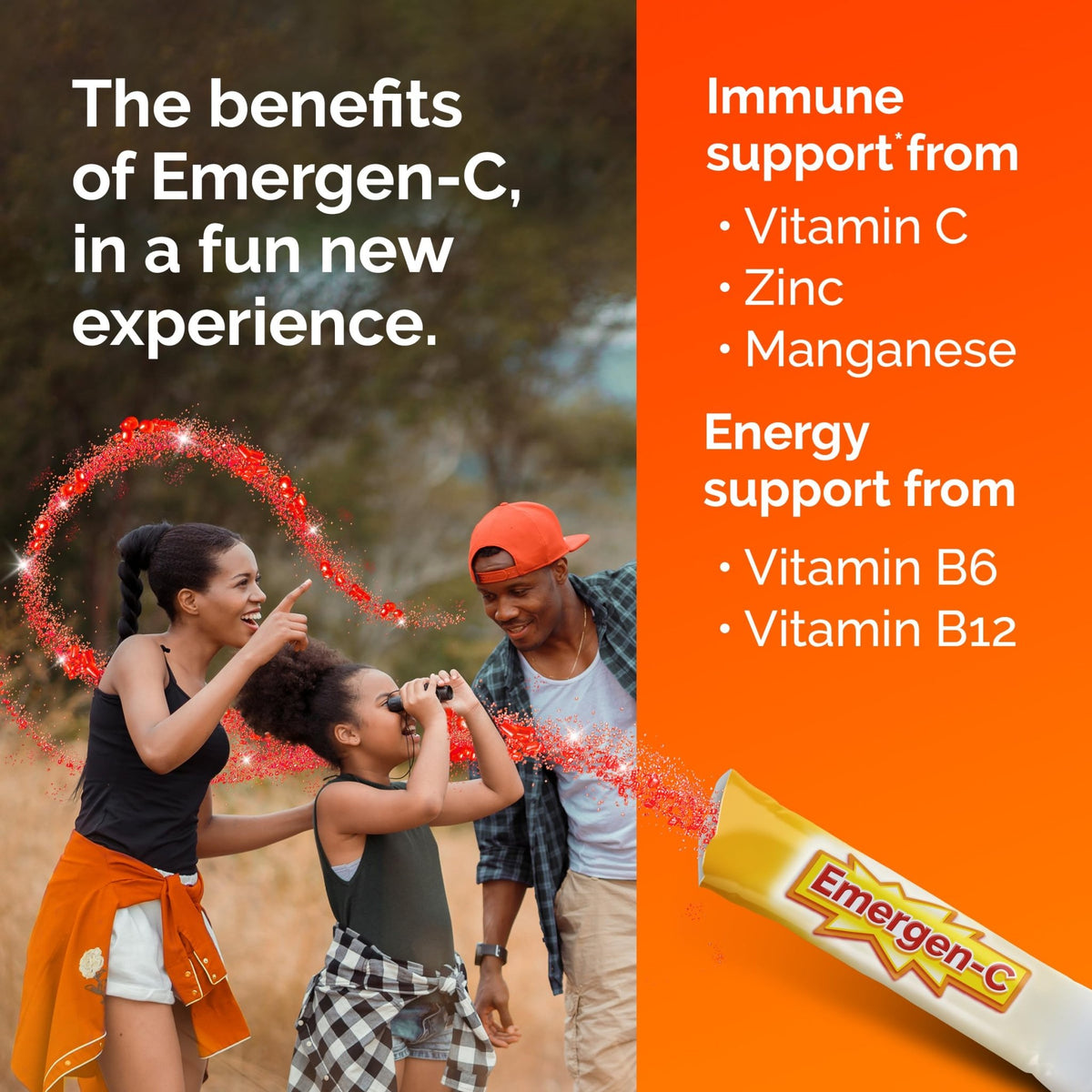Emergen-C Kidz Crystals, On-the-Go Emergen-C Immune Support Supplement with Vitamin C, B Vitamins, Zinc and Manganese - FENGGESTORE20