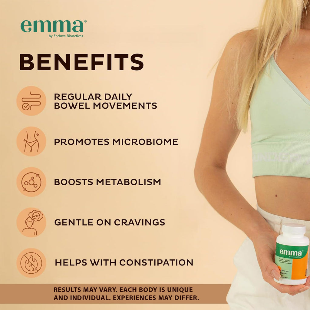 Emma Gut Health Relief Supplement, Doctor Endorsed Formula for Women & Men, Leaky Gut & Digestive Support for Constipation, Bloating & Gas Relief - FENGGESTORE20