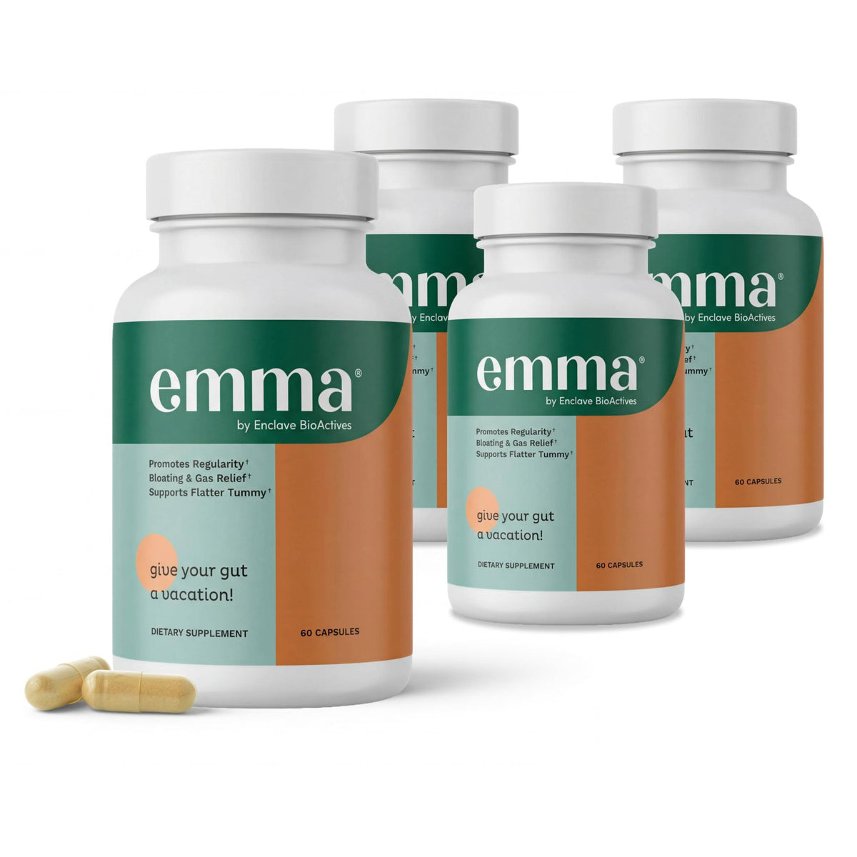 Emma Gut Health Relief Supplement, Doctor Endorsed Formula for Women & Men, Leaky Gut & Digestive Support for Constipation, Bloating & Gas Relief with Berberine, - FENGGESTORE20