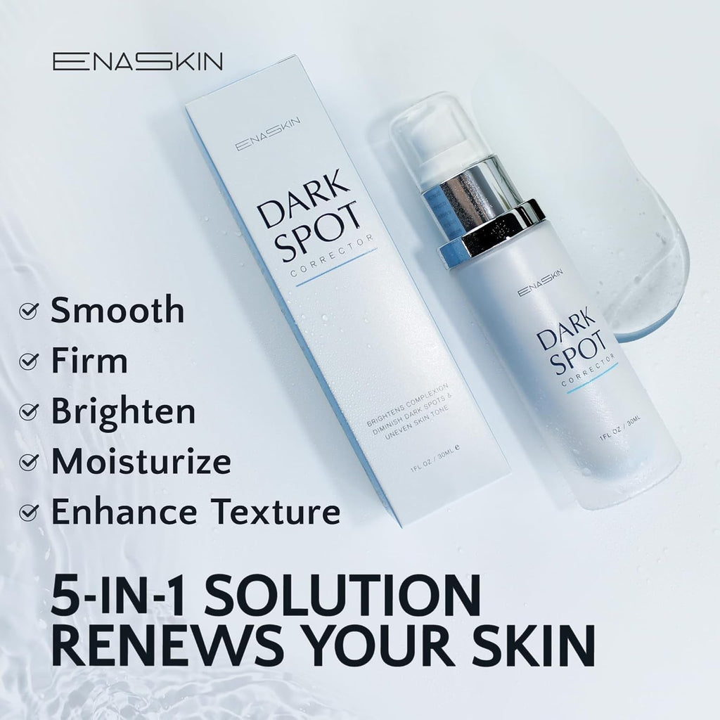 Enaskin Dark Spot Set - Serum & Soap Bars: Hyperpigmentation Body Treatment for Freckles Melasma Age Spot Sun Spot - Dark Spots Corrector Serum - FENGGESTORE20