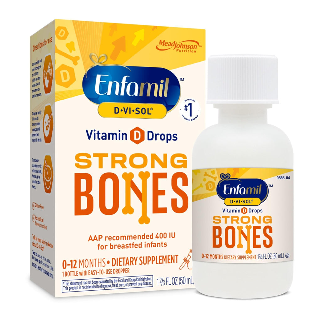 Enfamil Baby Vitamin D-Vi-Sol Liquid Supplement Drops for Infants, Supporting Strong Teeth & Bones in Newborn Babies, Easy-to-Use - FENGGESTORE20