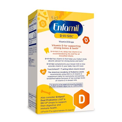 Enfamil Baby Vitamin D-Vi-Sol Liquid Supplement Drops for Infants, Supporting Strong Teeth & Bones in Newborn Babies, Easy-to-Use - FENGGESTORE20