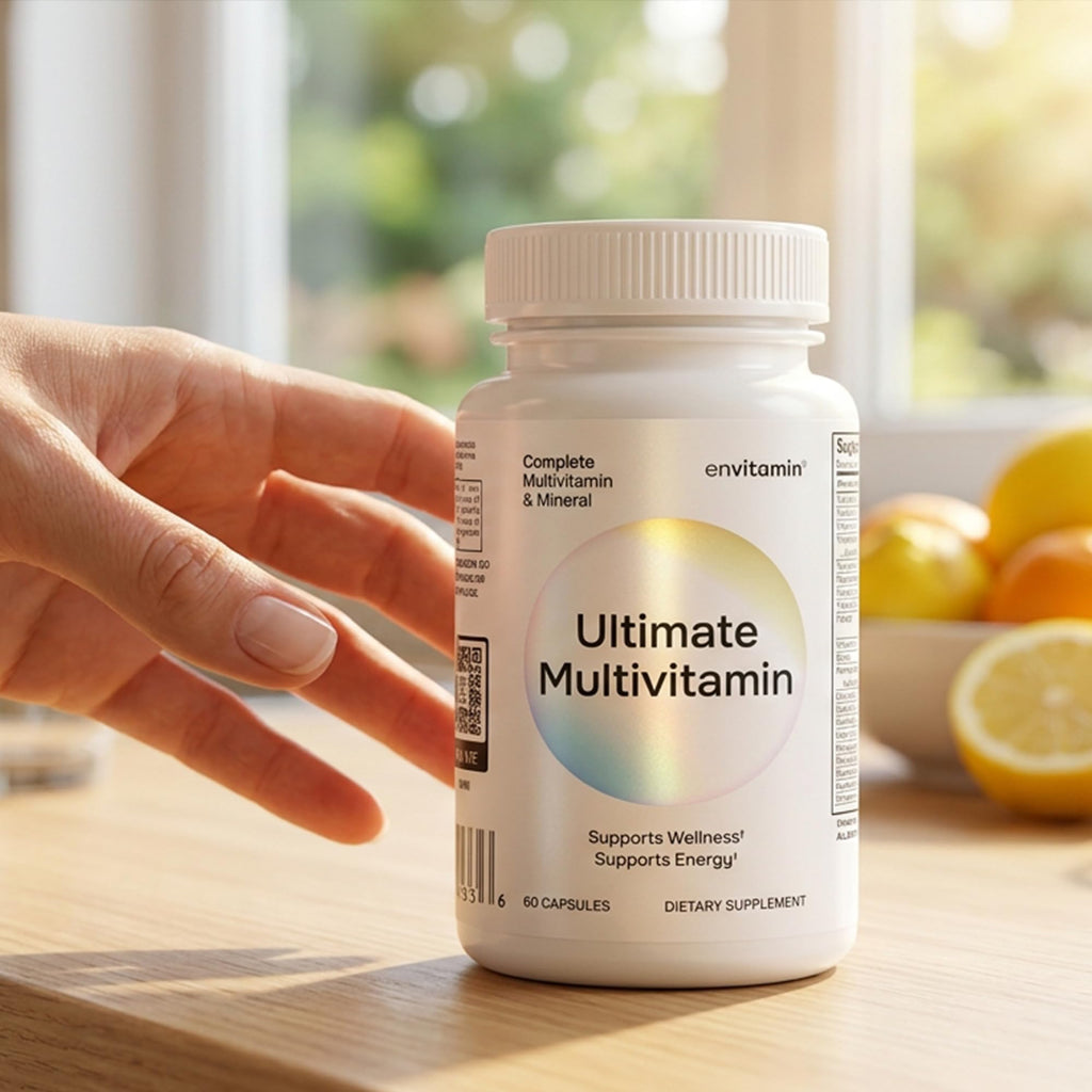 envitamin Ultimate Multivitamin Multimineral and Superfood with 42 Fruit and Vegetable Blend, 60 Count - FENGGESTORE20