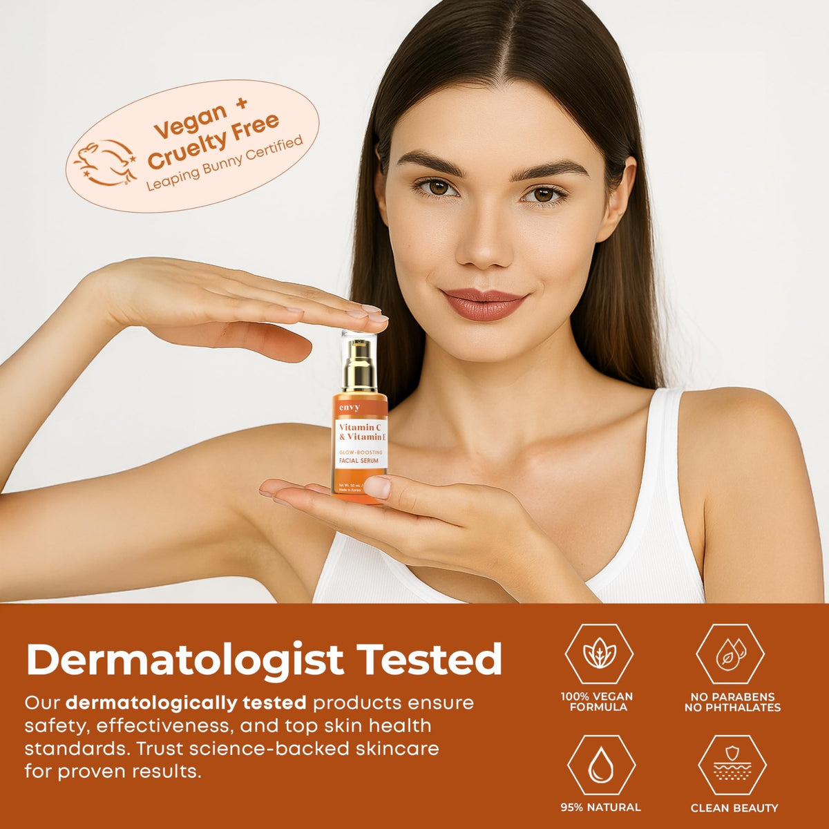 Envy Vitamin C Serum with Vitamin E & Glycerin - Skin, Dark Spot Reduction & Anti-Aging, Dermatologist Tested, Hydrating Glass Skin Serum - FENGGESTORE20