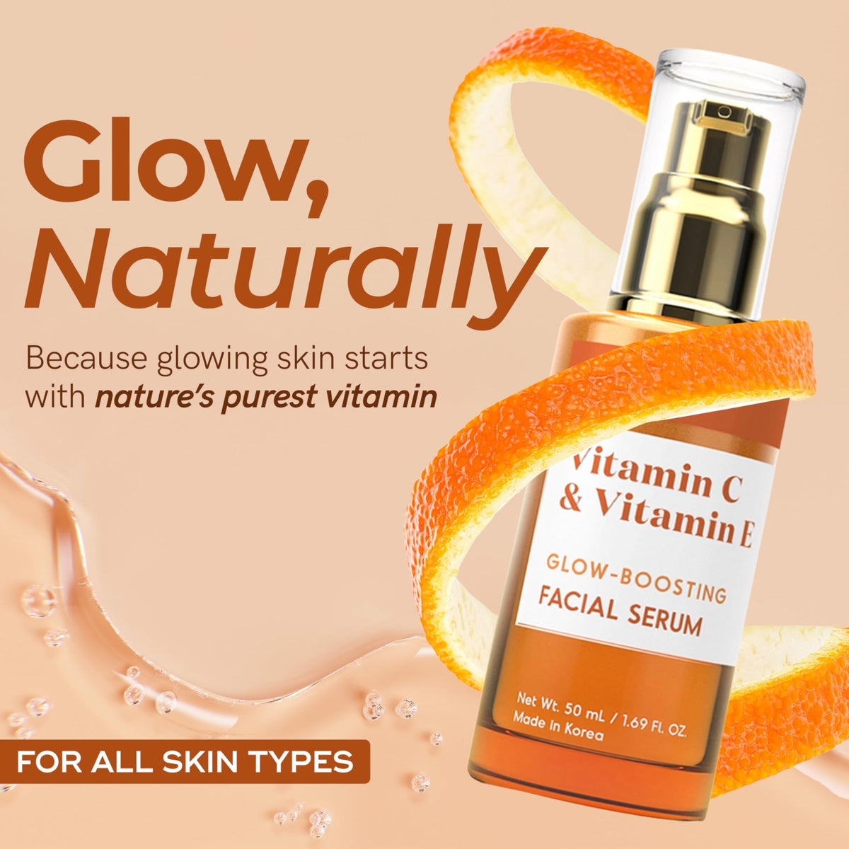 Envy Vitamin C Serum with Vitamin E & Glycerin - Skin, Dark Spot Reduction & Anti-Aging, Dermatologist Tested, Hydrating Glass Skin Serum - FENGGESTORE20