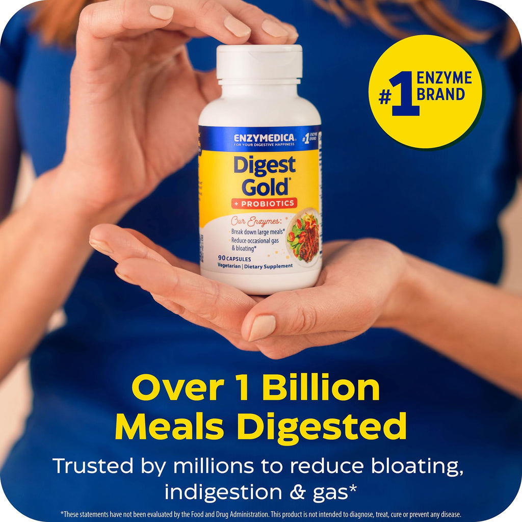Enzymedica Digest Gold + Probiotics - Digestive Enzyme Supplement for Women & Men, Enzyme and Probiotic Capsules for Digestion, Gut Health Support, - FENGGESTORE20