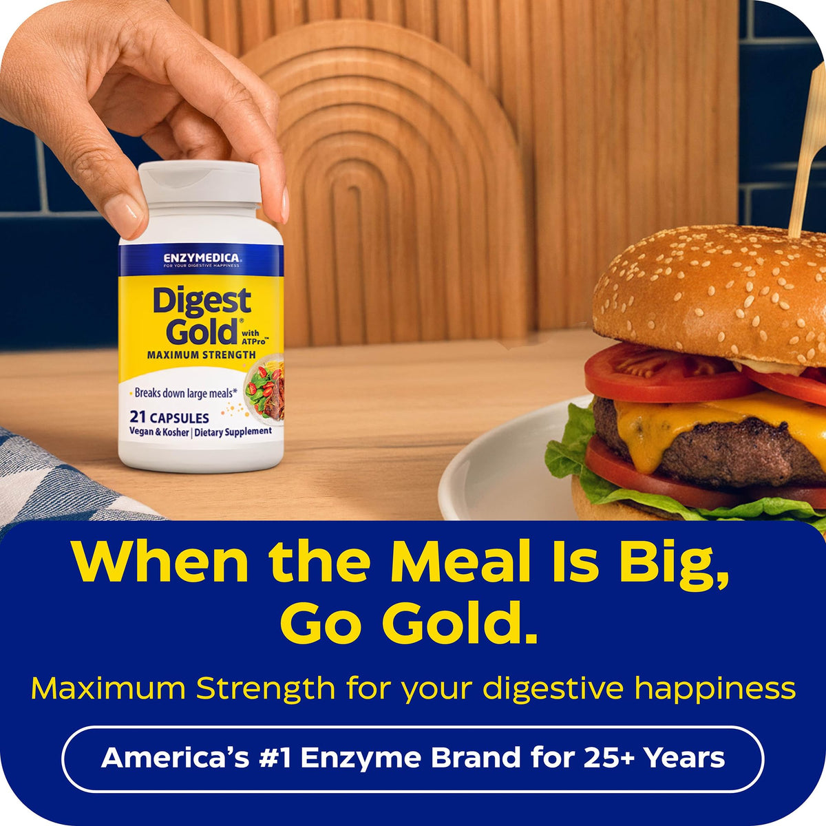Enzymedica, Digest Gold to Go Pillbox, 21 Capsules - FENGGESTORE20