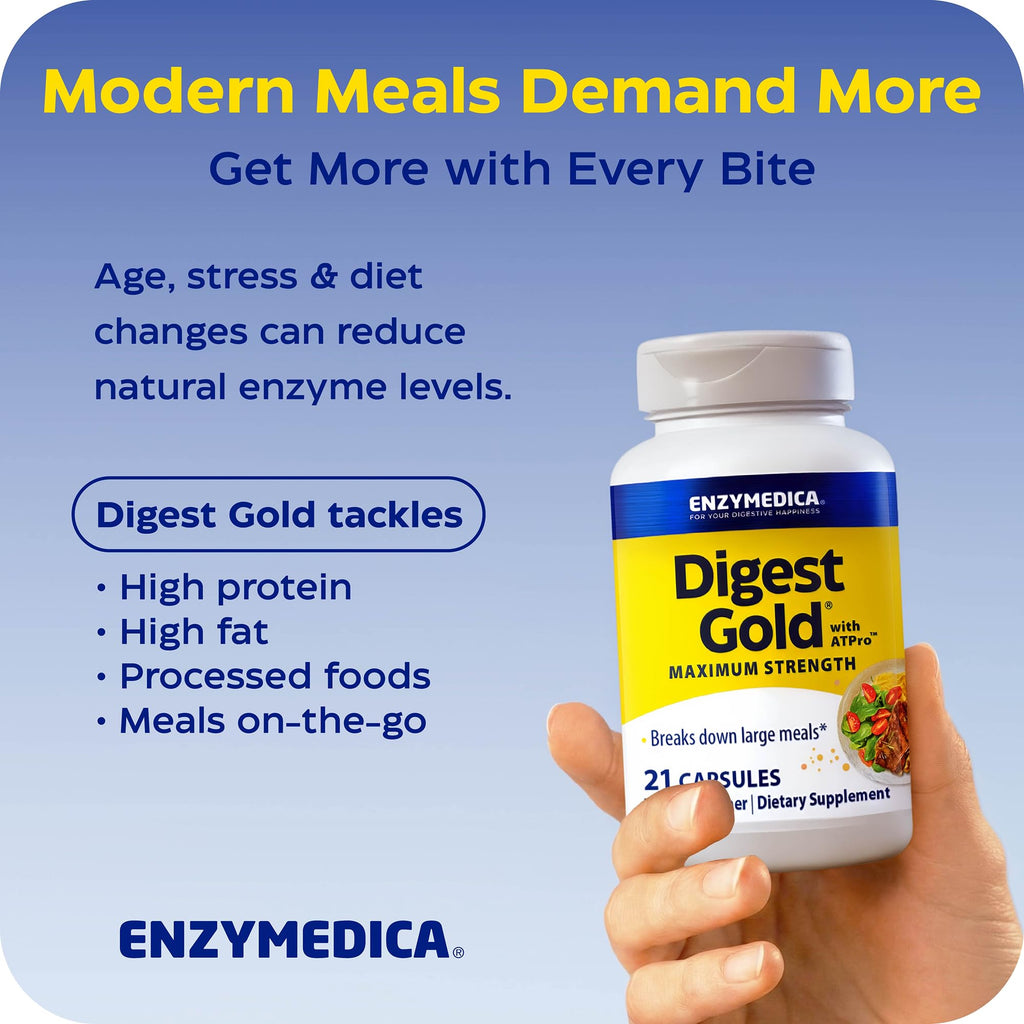 Enzymedica, Digest Gold to Go Pillbox, 21 Capsules - FENGGESTORE20