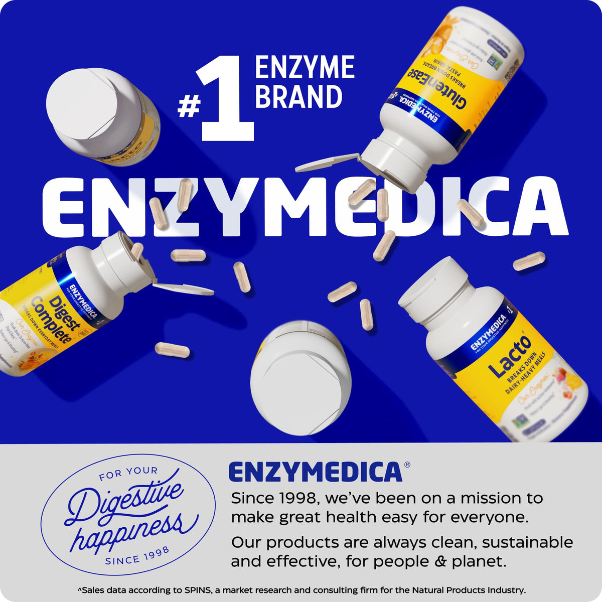 Enzymedica - GlutenEase Extra Strength, Complete Gluten & Casein Formula with Digestive Enzymes + DPP-IV, 30 Capsules - FENGGESTORE20
