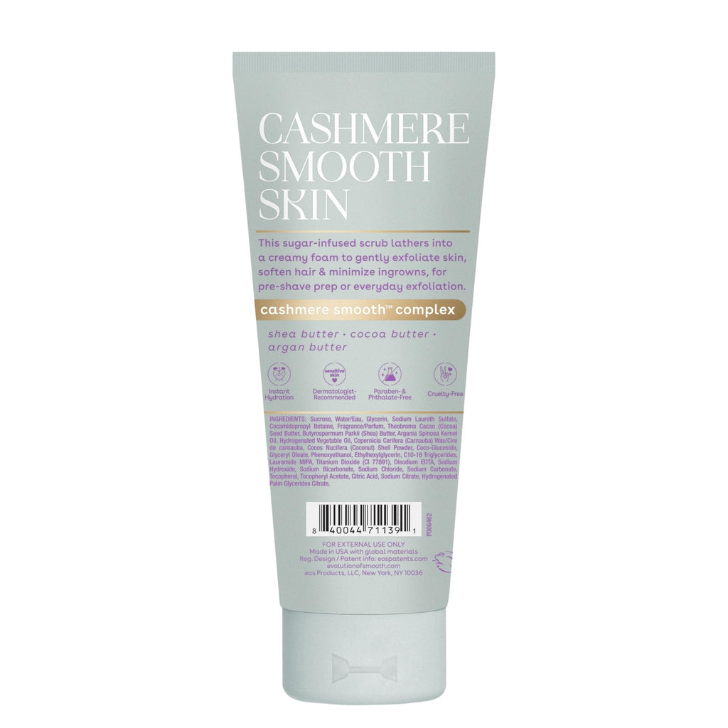 eos Cashmere Skin Collection Pre-Shave Scrub- Vanilla Cashmere, Exfoliating Body Scrub, Vanilla Body Scrub, Hydrating, Shea Sugar, 7 fl oz - FENGGESTORE20