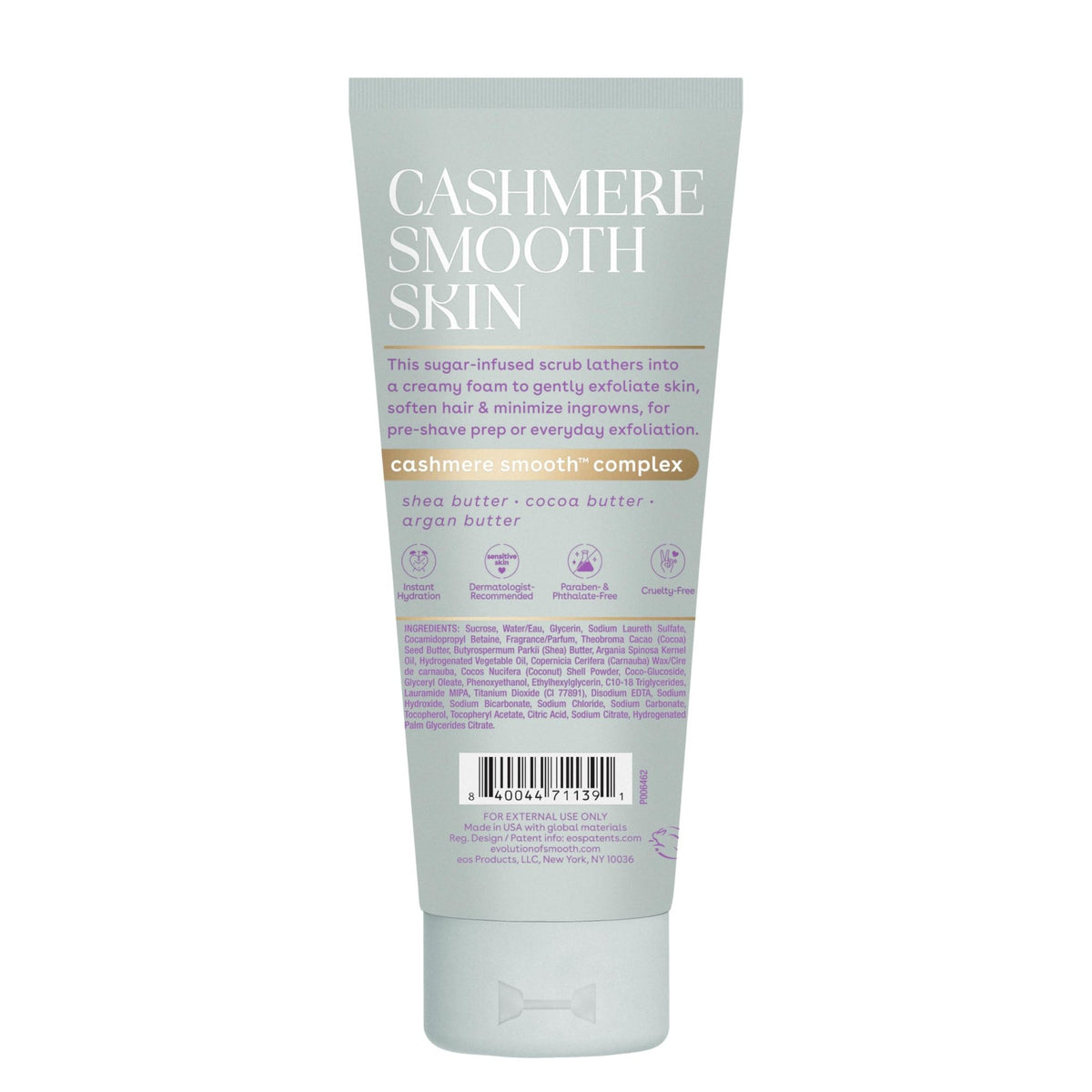 eos Cashmere Skin Collection Pre-Shave Scrub- Vanilla Cashmere, Exfoliating Body Scrub, Vanilla Body Scrub, Hydrating, Shea Sugar, 7 fl oz - FENGGESTORE20