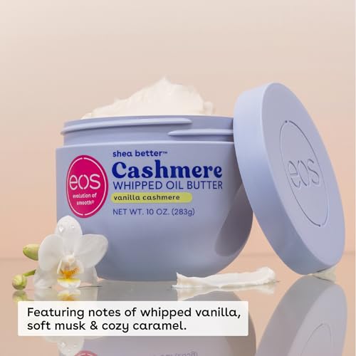 eos Cashmere Whipped Oil Body Butter, Vanilla Cashmere, 72 Hour Weightless Moisture - FENGGESTORE20