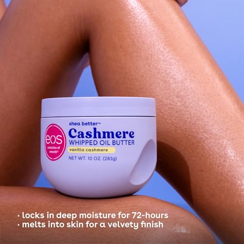 eos Cashmere Whipped Oil Body Butter, Vanilla Cashmere, 72 Hour Weightless Moisture - FENGGESTORE20
