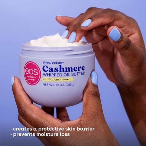 eos Cashmere Whipped Oil Body Butter, Vanilla Cashmere, 72 Hour Weightless Moisture - FENGGESTORE20